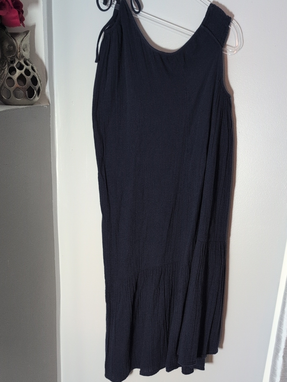 LOFT Navy Maxi Dress Tie